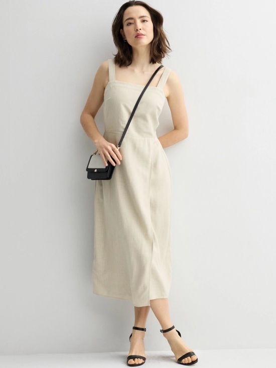 Nine West Dresses & Skirts - Nine West Cream Square-Neck Midi Dress